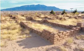  ?? GREG SORBER/JOURNAL ?? Ruins from the 1,200-room Kuaua Pueblo stand at the Coronado Historic Site.