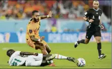  ?? FOTO: AP ?? Memphis reapareció ante Senegal Jugó media hora