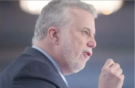  ?? RYAN REMIORZ / THE CANADIAN PRESS FILES ?? Premier Philippe Couillard wants to increase the number of women candidates in the next campaign.