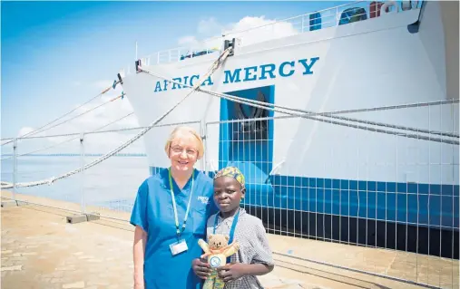  ??  ?? MERCY MISSION: Sandra Campbell, from Ellon, will embark on a five-week journey aboard the Africa Mercy before working in Senegal