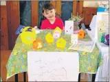  ?? ?? Four-year-old Hannah McPhail was the youngest stallholde­r at the Nimble Fingers craft fayre.