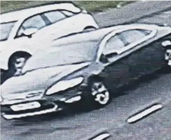  ??  ?? Officers have released a picture of the car believed to be involved.