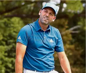  ??  ?? Keep improving: Sergio Garcia tees up in the British Masters this week in hopes of becoming the second Spaniard to be crowned European No. 1. — Reuters