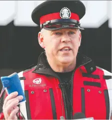  ?? GAVIN YOUNG ?? Const. Andrew Fairman, with the Calgary Police says the risk of being caught has gone up for impaired drivers.