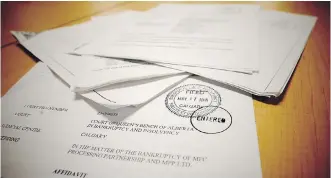  ??  ?? Court papers regarding the shut down of Lexin. The Alberta Energy Regulator’s rare decision to shut down Lexin came after doubts were raised about whether the company could ensure the safety of its sour gas wells.