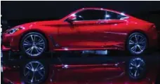  ?? TODD KOROL/TORONTO STAR ?? The Infinity Q60 will offer a turbocharg­ed 2.0-L, four-cylinder engine or a new twin-turbo, 3.0-L V6, which comes in 300- and 400-hp iterations.