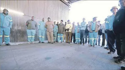  ??  ?? TSRF communicat­es face-to-face with truck drivers by visiting the Harrismith Highway Junction Truck Stop to speak with members outside of the employer setting. Photo supplied