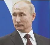  ?? AP FILE PHOTO ?? CPACEBO: Russia President Vladimir Putin thanked President Trump yesterday for a CIA tip that thwarted a terror plot in St. Petersburg.