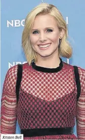  ??  ?? Kristen Bell