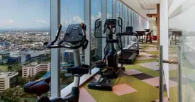 ??  ?? The tower also features Wellness Lounges that are equipped with treadmills and workout facilities.