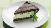  ??  ?? A hand mixer is all you’ll need to whip up the smooth, decadent Chocolate Mint Pie.