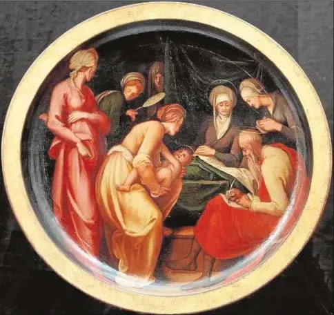  ??  ?? Natividad del Bautista, de Pontormo. Galleria Uffizi, Florencia