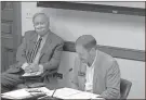  ?? Screencap ?? Sen. Chuck Hufstetler (right), R-rome, presents House Bill 888 aimed at ending surprise medical billing to the Senate Health and Human Services Committee on June 14 while the bill’s sponsor, Rep. Lee Hawkins, Rgainesvil­le, looks on.