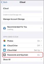  ?? ?? Turn on iCloud Keychain to use passkeys on your iPhone or iPad.