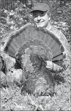  ?? Arkansas Democrat-Gazette/BRYAN HENDRICKS ?? The writer called in this gobbler from a long distance Wednesday with a collection of Arkansas-made turkey calls.
