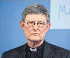  ?? FOTO: OLIVER BERG/DPA ?? Eine Überprüfun­g des Erzbistums Köln von Kardinal Rainer Maria Woelki (Bild) hat Papst Franziskus angeordnet.