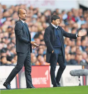  ?? Photograph: Getty ?? Mauricio Pochettino came out on top in his tactical battle with Pep Guardiola