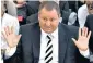  ??  ?? Mike Ashley giving evidence to MPS about working conditions at Sports Direct