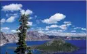  ?? STUART SEEGER ?? Crater Lake in southern Oregon, the deepest lake in the United States, was formed by the collapse of a volcano 7,700 years ago.