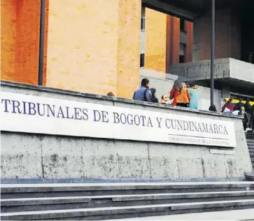  ?? Archivo ?? Vista de la fachada de los tribunales de Bogotá y Cundinamar­ca.