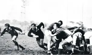  ??  ?? Ray ‘Chico’ Hopkins playing for Llanelli against the All Blacks in 1972.
