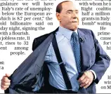  ??  ?? Berlusconi: repeated a promise made in 2001