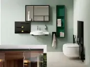  ??  ?? Above The wall-hung ‘Voyage’ collection by Arik Levy, from £377 for a wash basin, VitrA (vitra.co.uk)
‘Sky Corner’ sauna by Effegibi, £18,000, CP Hart (cphart.co.uk)
