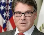  ?? Tribune News Service ?? Rick Perry speaks after being sworn in as secretary of energy March 2. Perry has tapped the country’s emergency oil stockpile in response to shortages caused by Hurricane Harvey.