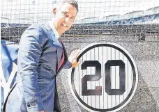  ?? GETTY IMAGES ?? Jorge Posada llevó el legendario ‘20’ de los Yankees durante toda su carrera.