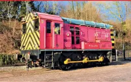  ??  ?? Two days before its transfer to Knottingle­y, 08605 is seen awaiting collection at Wirksworth on January 5. As a result of its departure, the loco’s GR Walker nameplates applied in September 2018 had already been removed, revealing the previous Wigan 2 identity that was added in December 2015 while the loco was part of DB’s restricted depot shunter pool and based at Springs Branch. (Bill Pizer)