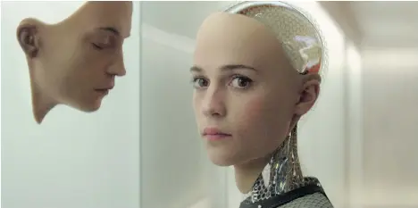  ??  ?? Alicia Vikander is Ava in Ex Machina, a film poised to become a cult classic.