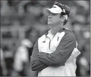  ?? AP/JIM RASSOL ?? Lane Kiffin has led Florida Atlantic to a 7-3 record in his first season at the school, surpassing the expectatio­ns many had for the Owls.