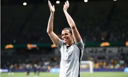  ?? ?? Matildas goalkeeper Lydia Williams will retire from internatio­nal football after the Paris Olympics. Photograph: Cameron Spencer/Getty Images