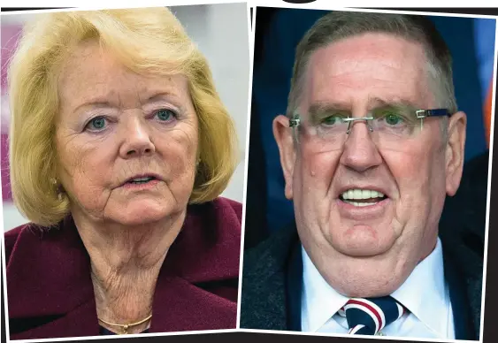  ??  ?? United: Hearts’ Ann Budge backs calls from Rangers interim chairman Douglas Park for an independen­t probe into the SPFL