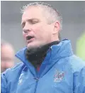  ??  ?? Frustrated: Ards’ Colin Nixon