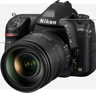  ??  ?? Klassische Nikon:
Die neue D780 glänzt im typischen Dslr-design.
Ohne Aufklappbl­itz: Ähnlich wie die D850 besitzt die D780 keinen Aufklappbl­itz.