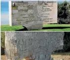  ??  ?? The Turkish government’s apparent ‘‘refurbishm­ent’’ of an Anzac memorial at Gallipoli.