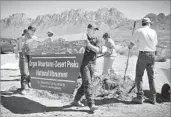  ?? Jett Loe Las Cruces Sun-News ?? A SIGN installed in 2015 at a new national monument could soon be removed under a Trump order.