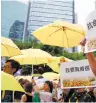  ??  ?? Umbrella Movement protesters