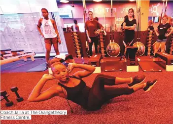  ?? Antonin Kélian Kallouche/Gulf News ?? Coach Jalila at The Orangetheo­ry Fitness Centre.