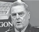  ?? SUSAN WALSH/AP ?? Joint Chiefs of Staff Gen. Mark Milley suggested that the recent cooperatio­n with the Taliban at Kabul airport was not necessaril­y a model for the future.