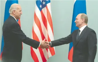  ?? REUTERS ?? Biden y Putin se encontraro­n en Moscú el 10 de marzo de 2011/