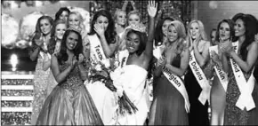  ??  ?? Miss America winner Nia Imani Franklin waves to the audience. (Photo: Atlantic City Press)