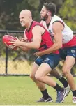  ??  ?? Gary Ablett impresses at a Geelong training session.