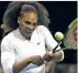  ??  ?? Serena Williams played her first competitiv­e match in more than a year Sunday.