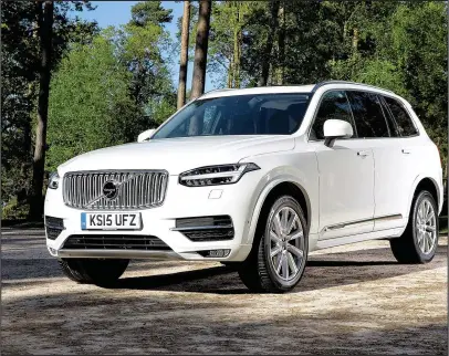  ??  ?? The Volvo XC90 in Ice White