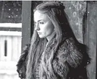  ?? HBO VIA AP ?? Sophie Turner stars as Sansa in HBO’s “Game of Thrones,” during the second episode of Season 7.