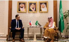  ?? Supplied
Below: The minister with Assistant Editor-In-Chief Noor Nugali. AN photo ?? Saudi Foreign Minister Prince Faisal bin Farhan receives Czech Republic’s Foreign Minister Jan Lipavsky.