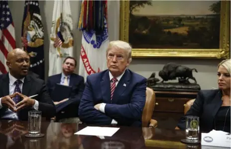  ?? EVAN VUCCI/THE ASSOCIATED PRESS ?? U.S. President Donald Trump in a meeting in Washington. Trump is scheduled to speak at the Conservati­ve Political Action Conference on Friday.