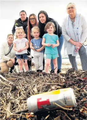  ??  ?? Outrage Residents have had enough of the rotten state of the beach